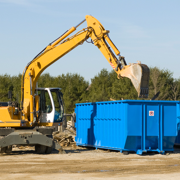 can i choose the location where the residential dumpster will be placed in Horace KS